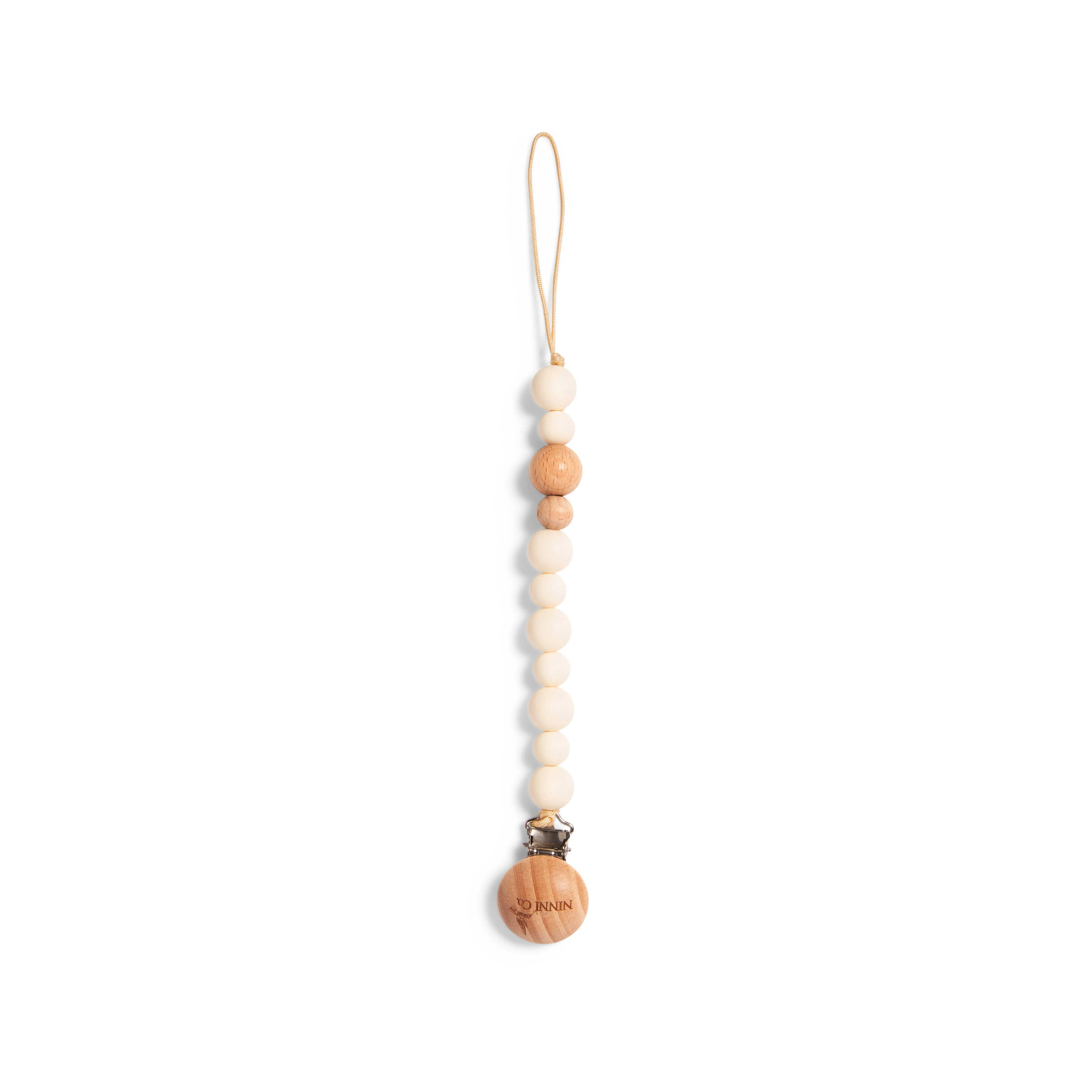 Ninni Co. Marshmallow Cream Pacifier Clip - Image 3